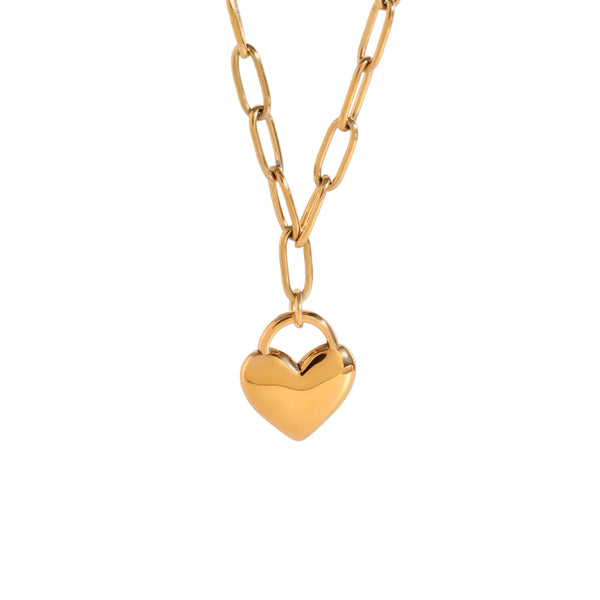 Stainless Steel Heart Pendant Necklace For Women Light Luxury Niche Simple Titanium Necklaces & Pendants