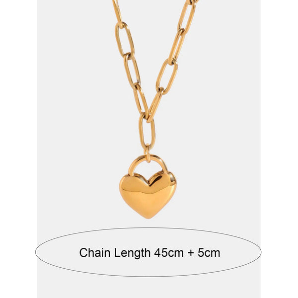 Stainless Steel Heart Pendant Necklace For Women Light Luxury Niche Simple Titanium Necklaces & Pendants