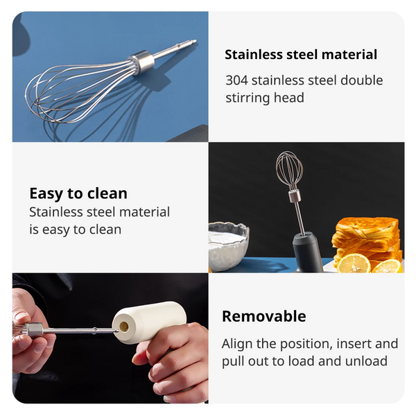 Wireless Electric Food Mixer 3 Speeds Automatic Whisk Butter Egg Beater Baking Cake Cream Whipper Kitchen Hand Blender Countertop Mixers
