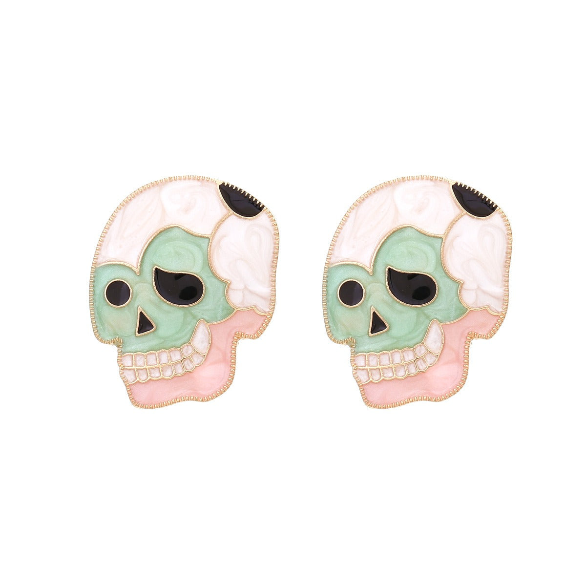 Veile Studios Alloy Drip Oil Skeleton Fun And Cute Halloween Earrings