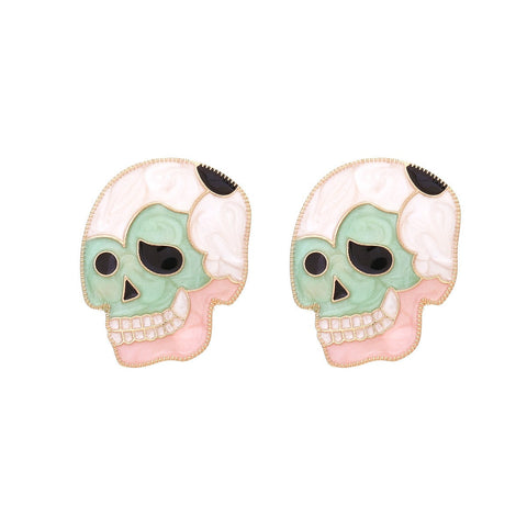 Veile Studios Alloy Drip Oil Skeleton Fun And Cute Halloween Earrings