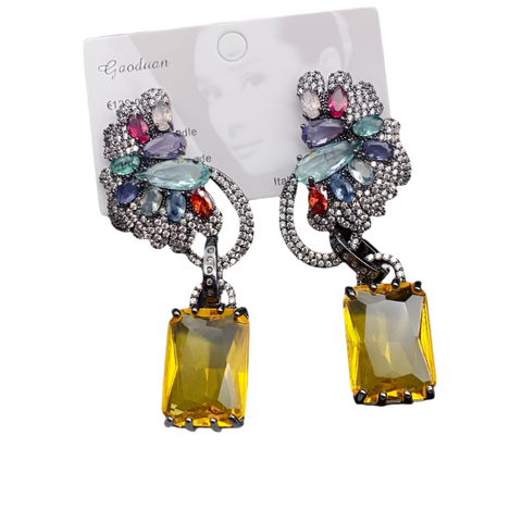 Veile Studios Zircon Precision Micro Inlaid Advanced Colour Matching Versatile Fashion Earrings