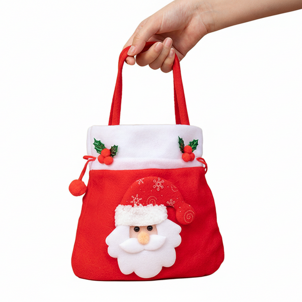 Christmas Apple Bag Cartoon Gift Shopping Drawstring Character Tote Decoration Gift Bags