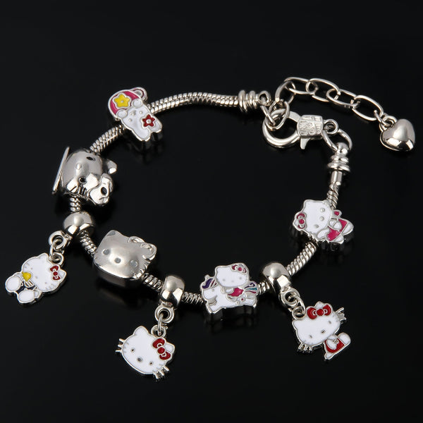 Cute Kitty Cat Bracelet Anime Girl Student Jk Best Friend Birthday Gift Cartoon Diy Bracelets