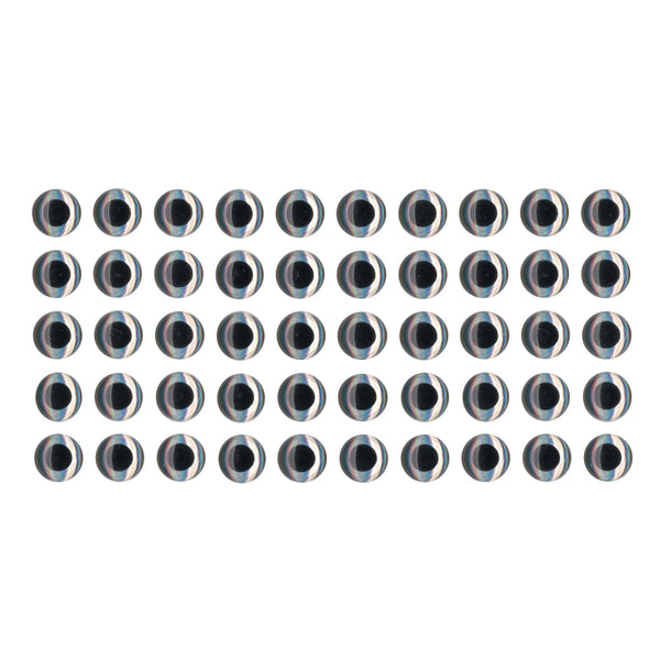 Artizan Molded Lure Eyes 3.5 6.5Mmd Silver/Black Qty 150 Baits & Lures