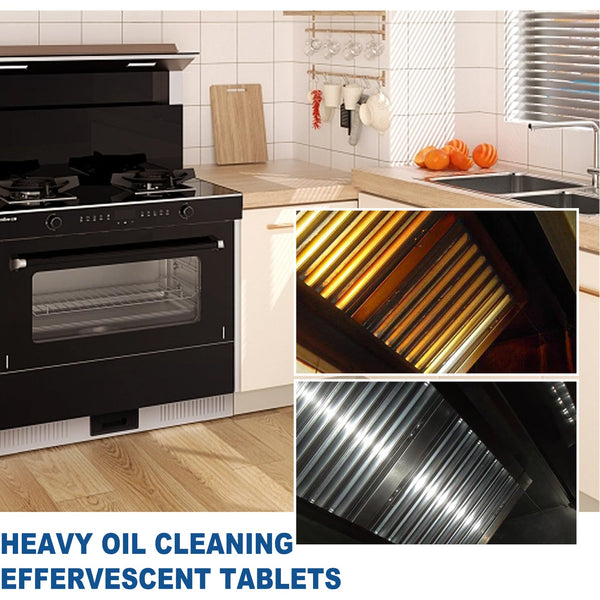 Kitchen Oil Stain Cleaning Tablets Heavy Dirt Effervescent Range Hood Cooktop Cleaning Products