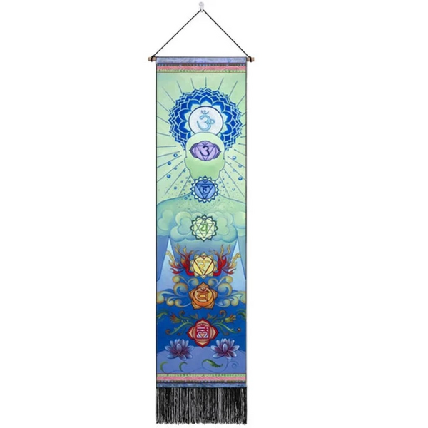 Seven Chakra Tapestry Hippie Mandala Chakras Wall Hanging Fabric Yoga Meditation For Spiritual Room Decor Tapestries