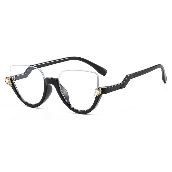 Transparent Cat Eye Prescription Glasses Frame Women Men Eyewear Optical Spectacle Diamond Clear Lens Eyeglasses Eyeglass Frames