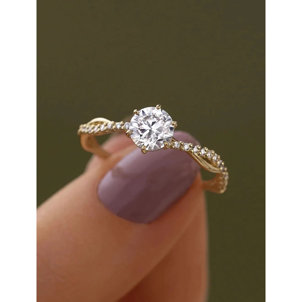 925 Sterling Silver Inlaid Zircon Ring Rings
