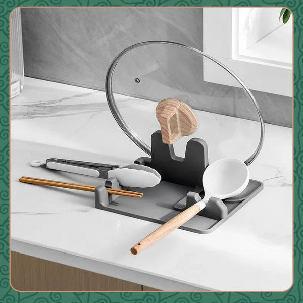 Silicone Pot Lid Rack Kitchen Storage Soup Spoon Pad Seated Spatula Household Other Kitchen Storage
