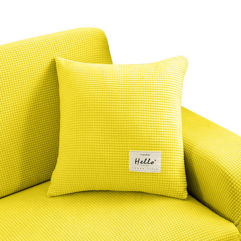 Pillowcase 45X45cm Yellow Polyester Thick Stretchable Cushion For Garden Pillow Cases