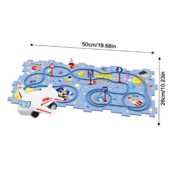 Imagination Play Set Toys 13 Piece Diy Assembling Electric Trolley Set Puzzle Track Car Play Railcar Building Toy