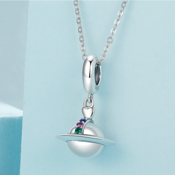 Veile Studios Silver Charm Original Romantic Planet Diy Pendant Accessories S925 Beads Necklaces & Pendants