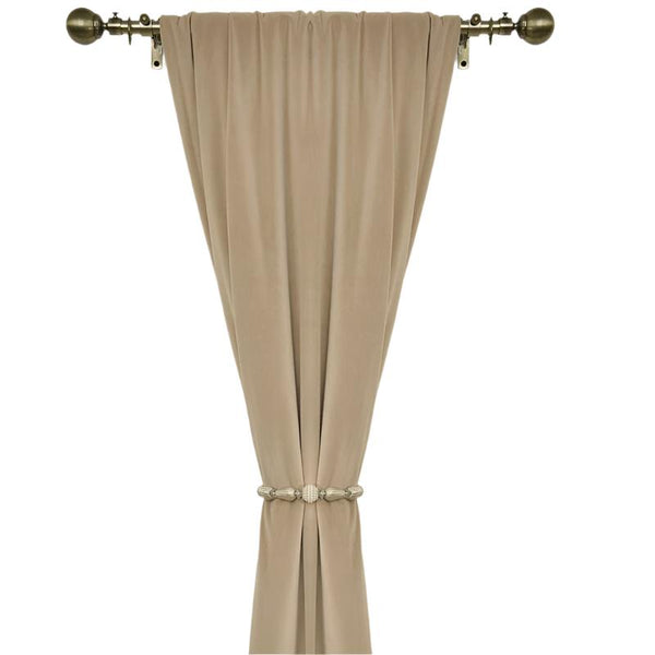 250 Centimetre Beige Velvet Blackout Curtains For Living Room Bedroom Dining Curtains & Drapes