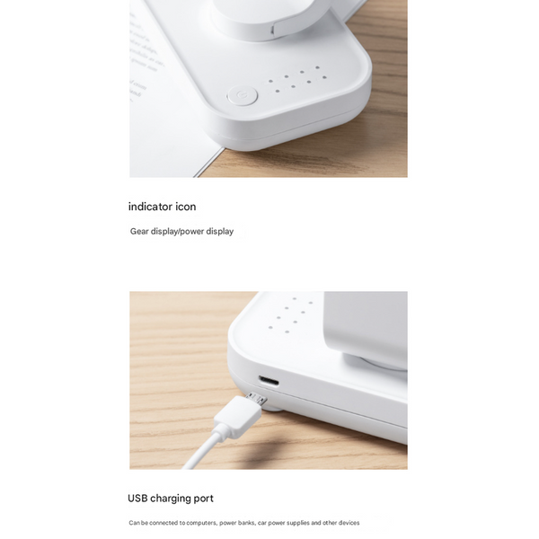 White Mini Fan Compact Quiet And Rechargeable For Personal Cooling Portable Fans