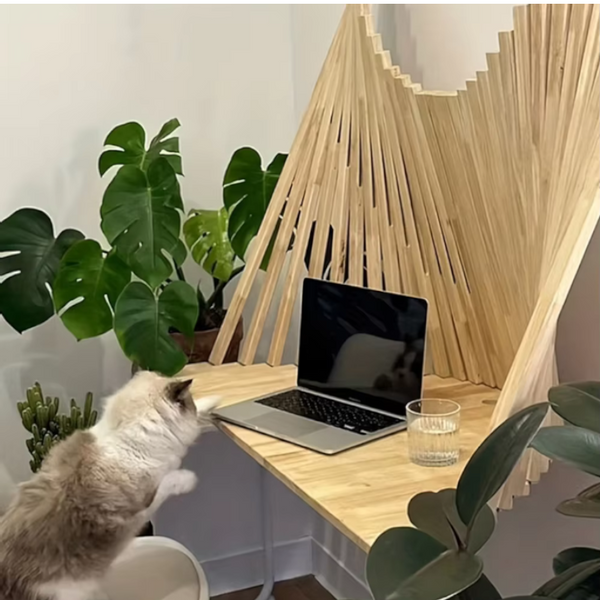 Folding Desk Wall Mounted Foldable Table Fashionable Creative Hanging Solid Wood Computer Laptop Desks