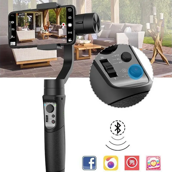 3 Axis Handheld Gimbal Stabilizer For Smartphones Black Stabilizers