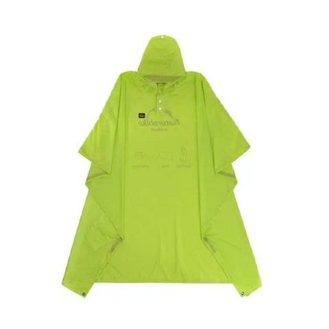 3 In 1 Multifunction Waterproof 210T Windbreaker Poncho Raincoat Can Used As Canopy And Camping Mat Fshing