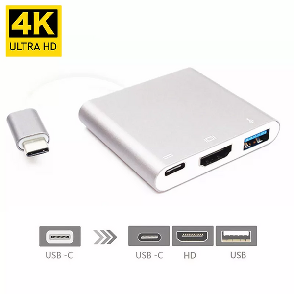 3 In 1 Usb 3.1 Type C To 3.0 Converter Adapter 4K Hub For Macbook Air Usb Cables Hubs & Adapters