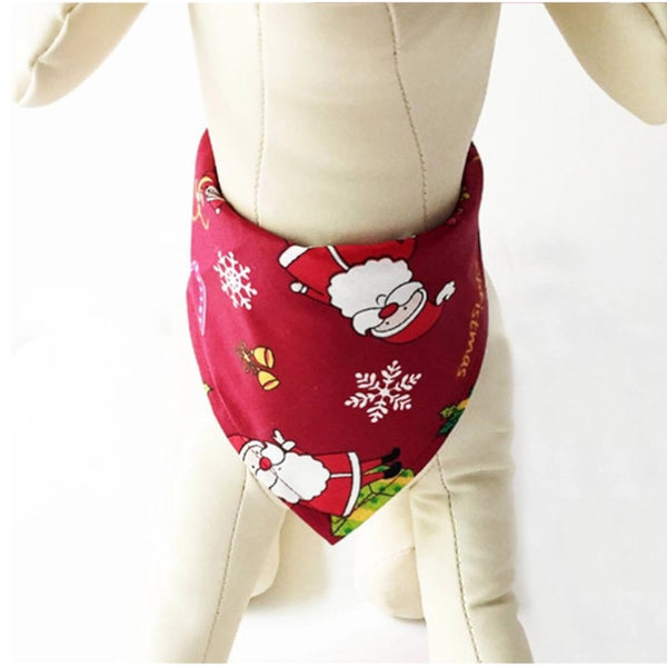 3 Pack Of Legendog Pet Bandana Santa Pattern Triangle Scarf Dog Cat For Christmas Dog Costumes
