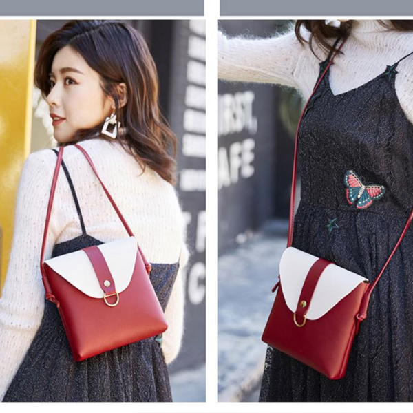 3 Pcs Pu Leather Women Crossbody Shoulder Female Shopping Tote Bags Handbags