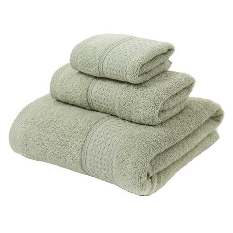 3 Piece Towel Sets Bath Face Hand Sage Green Towels & Washcloths
