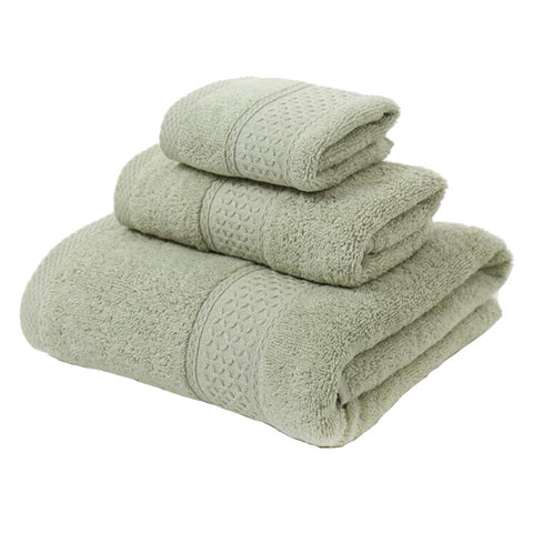 3 Piece Towel Sets Bath Face Hand Sage Green