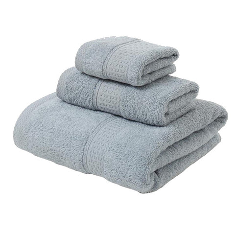 3 Piece Towel Sets Bath Face Hand Sky Blue