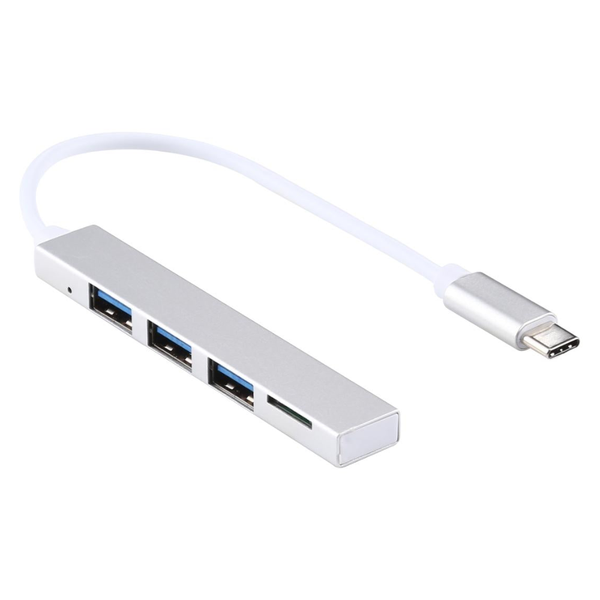 3 Port Usb C Hub Adapter Silver Usb Cables Hubs & Adapters