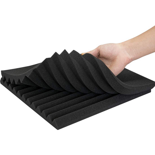 12Pcs Black Acoustic Foam Soundproof Studio Absorbing Panels 30X30x2.5Cm Other Pro Audio