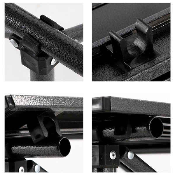 Elosung Folding Egg Roll Square Table Black 52X52x50 Tables