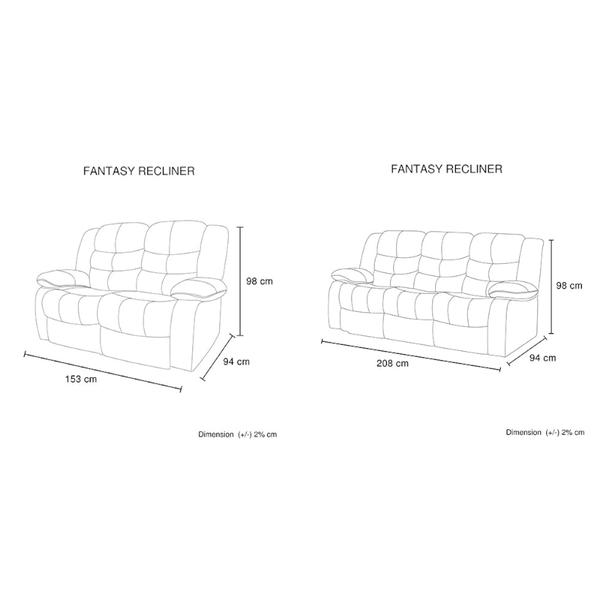 3+2 Seater Recliner Sofa In Faux Leather Lounge Couch Black Sofas Armchairs & Couches
