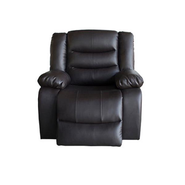 3+2+1 Seater Recliner Sofa In Faux Leather Lounge Couch Black Sofas Armchairs & Couches