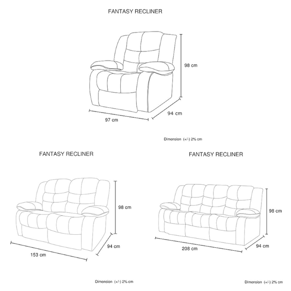 3+2+1 Seater Recliner Sofa In Faux Leather Lounge Couch Black Sofas Armchairs & Couches