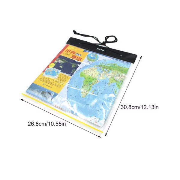 Map Case Transparent Waterproof Pvc Stationery Storage Holder Cover Camping Fishing Picnic Mountaineering Pocket Bag Waist Packs & Bags