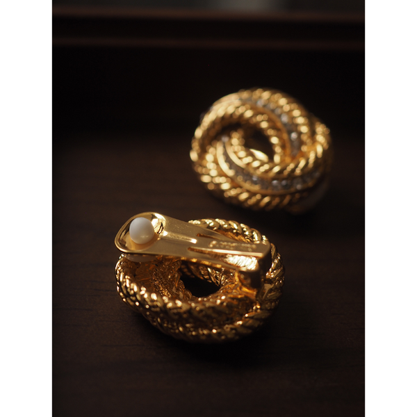 Veile Studios Medieval Earclip Jewelry Fried Dough Twists Alloy Design Without Earhole Earrings