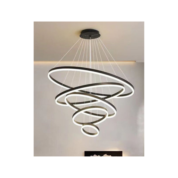 Gold 5 Rings Minimalist Led Pendant Light Circular Chandelier Chandeliers & Ceiling Fixtures