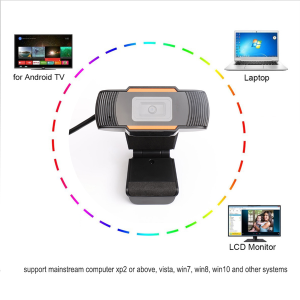 1080P Auto Focusing Webcam With Microphone For Pc Laptop Webcams