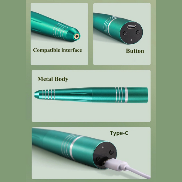 Electric Files & Tools Rechargeable Electric Nail File Cordless Drill Machine Kit For Acrylic Gel Manicure