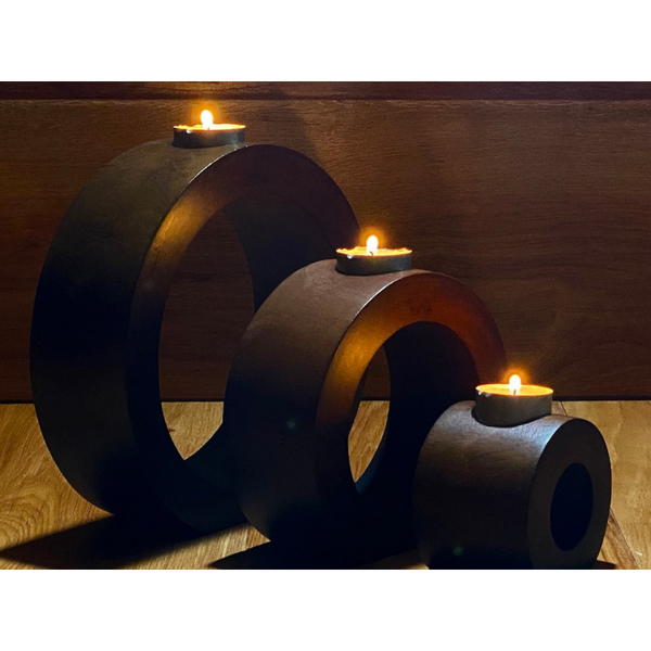 Funyards Candle Holder Set Of 3 Concentric Designed Stye Candle Holders & Accessories