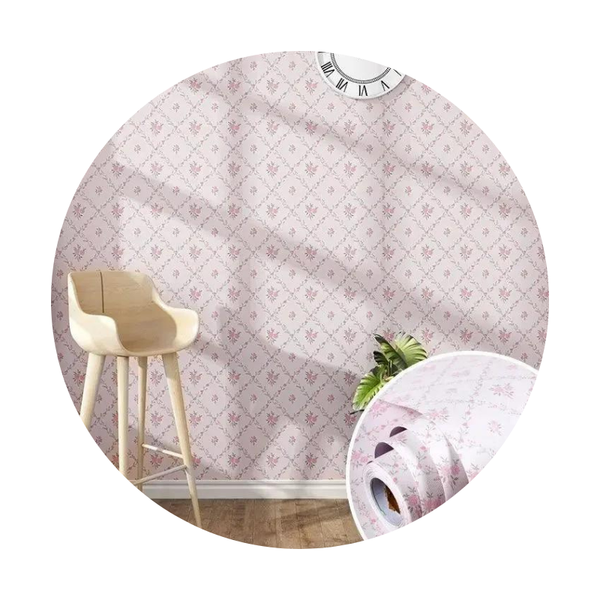 Pastoral Flower Self Adhesive Wallpaper Waterproof Wipeable Stickers Wall Stickers