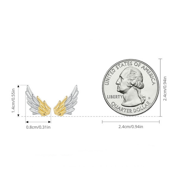 Veile Studios Yinziyun Original Personalized Electroplated Wing In 925 Pure Silver Earrings
