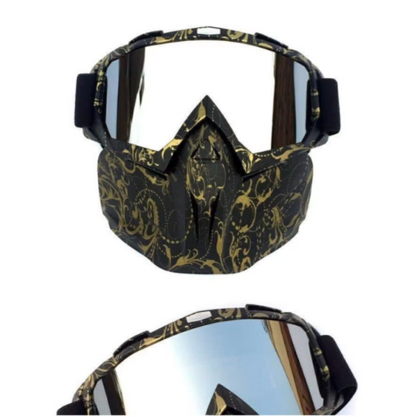 Camouflage Frame Faux Red Flake Sleek Black Full Face Snow Goggles With Mirror Lens Ultimate Protection And Comfort Goggles & Sunglasses