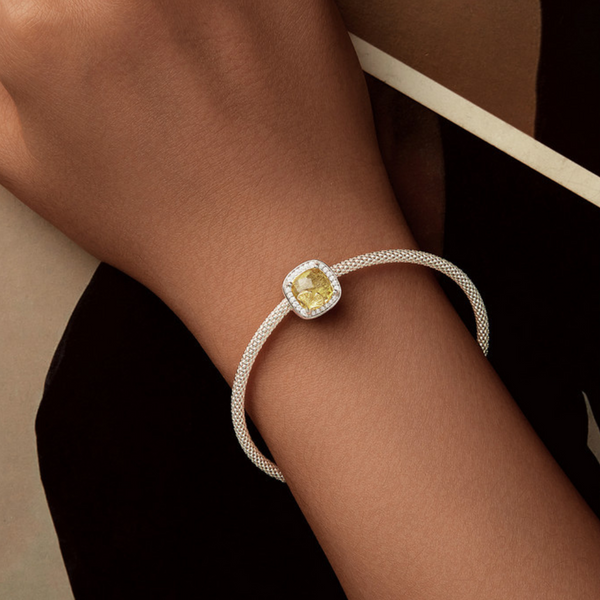 Veile Studios Silver Charm Autumn Ginkgo Leaf Diy Bracelet Beads S925 Pure Loose Bracelets