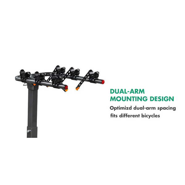 3 Bike Rack Bicycle Car Rear Carrier 2" Steel Foldable Hitch Mount Towbar Carrier & Pannier Racks