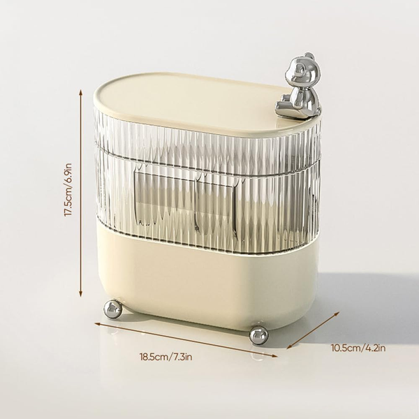 Veile Studios 3 Layers Rotating Jewelry Storage Box Jewellery Boxes