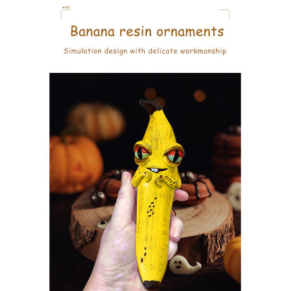 3 Pcs Style 1 Yellow Whimsical Magic Banana Monster Figurine Quirky Resin Art Decor For Home & Party Sculptures & Figurines