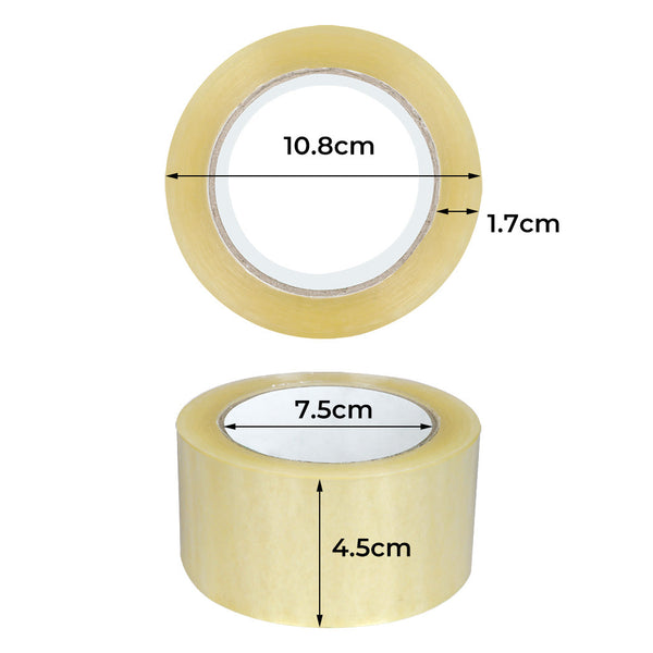 6 Rolls Packing Tape 45Mm X 75M Durable Adhesive For Shipping And Storage Use Carton Sealing Tapes