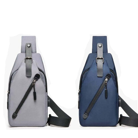 Men's Business Backpacks Crossbody Bags For Multi-Function Waterproof Male Usb Charging Large Capacity Nylon Cloth