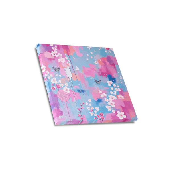 : Cotton Canvas Framed 40 By Centimetre Butterfly Blossom Print Wall Art